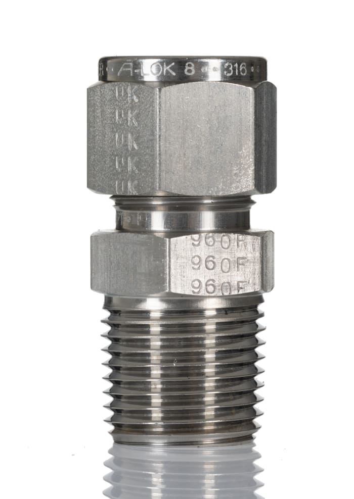 8MSC8N316 Parker Straight connector,1/2in OD 1/2in NPT 4324732