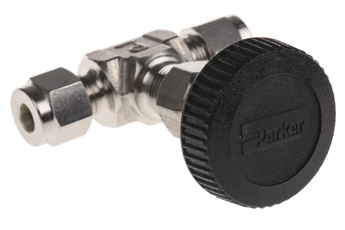 Parker 4A-V4LR-SS Игольчатый клапан, 1/4 дюйма, Нержавеющая сталь