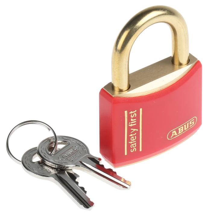 ABUS Key Weatherproof Brass Safety Padlock, Keyed Alike, 6mm Shackle, 40mm Body