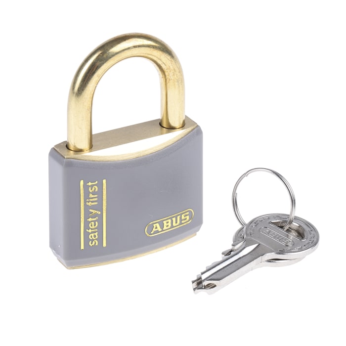 ABUS Key Weatherproof Brass Safety Padlock, Keyed Alike, 6.5mm Shackle, 40mm Body