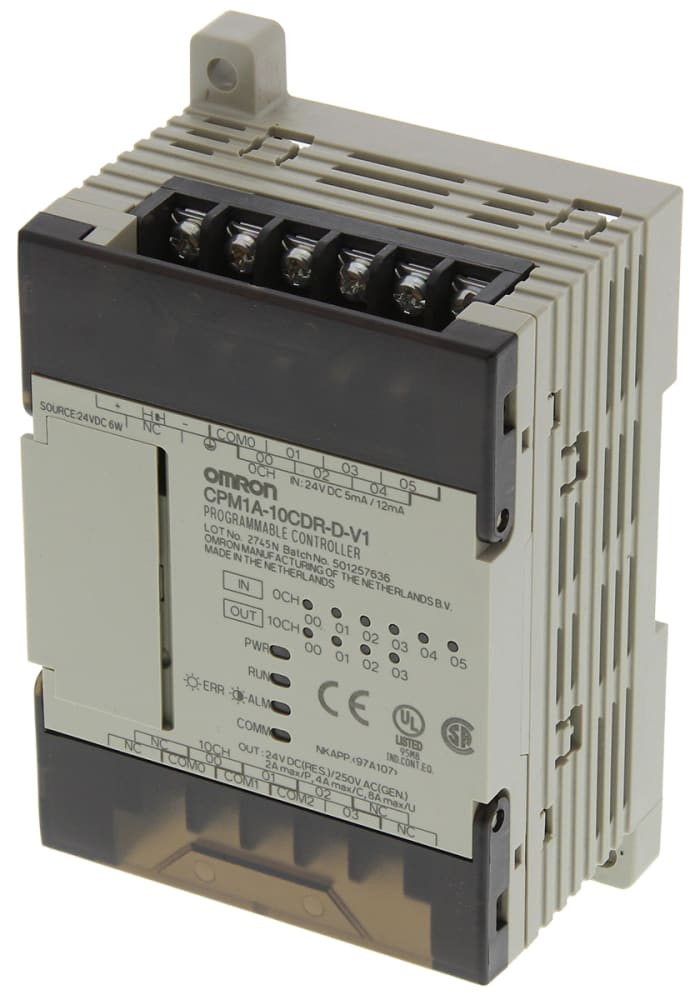 Omron CPM1A Series PLC CPU for Use with CPM1A Series, Relay Output, 6 (DC)-Input, DC Input