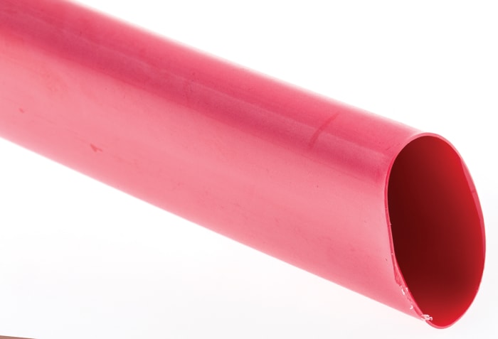 TE Connectivity Adhesive Lined Heat Shrink Tubing, Red 32mm Sleeve Dia. x 1.2m Length 4:1 Ratio, ATUM Series