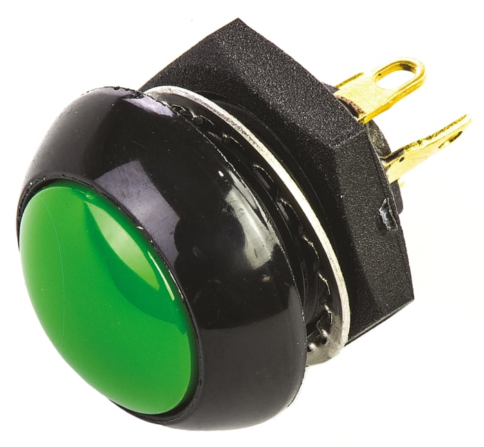 Otto Push Button Switch, Momentary, Panel Mount, DPDT, 28V dc