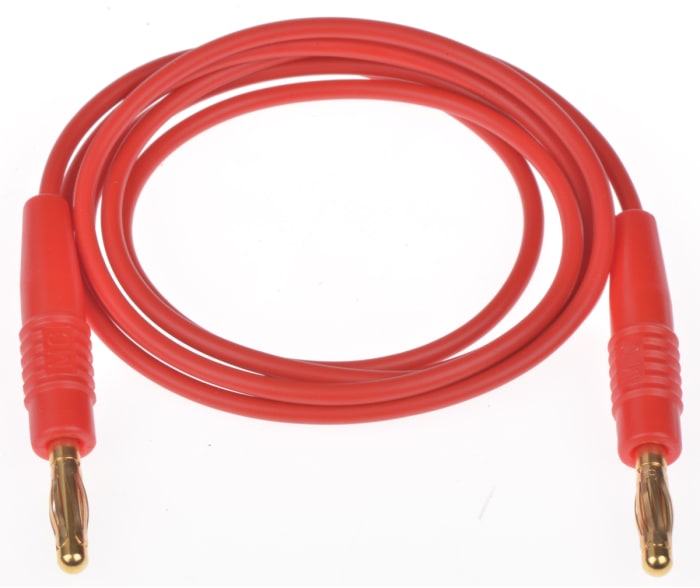 Multi Contact Test lead, 19A, 30 V ac, 60 V dc, Red, 1m Lead Length