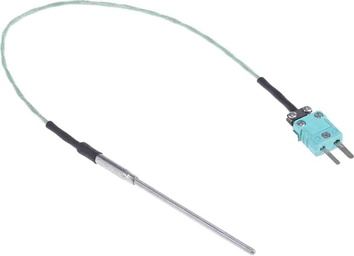 Thermocouple RS PRO type K Ø 3mm, L 70mm, +700°C max à Fiche mâle miniature