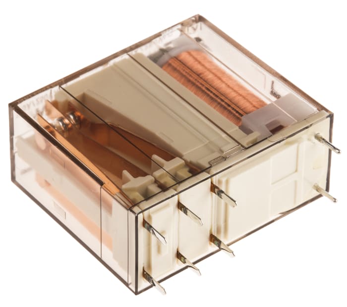 TE Connectivity PCB Mount Non-Latching Relay, 230V ac Coil, 8A Switching Current, DPDT