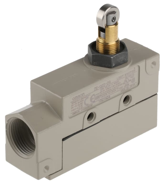 Omron ZE Series Plunger Limit Switch, NO/NC, IP65, SPDT, 480V ac Max, 15A Max