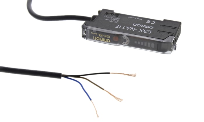 Sensor de fibra óptica Omron con luz LED Rojo, salida NPN, 12 → 24 Vdc, IP50