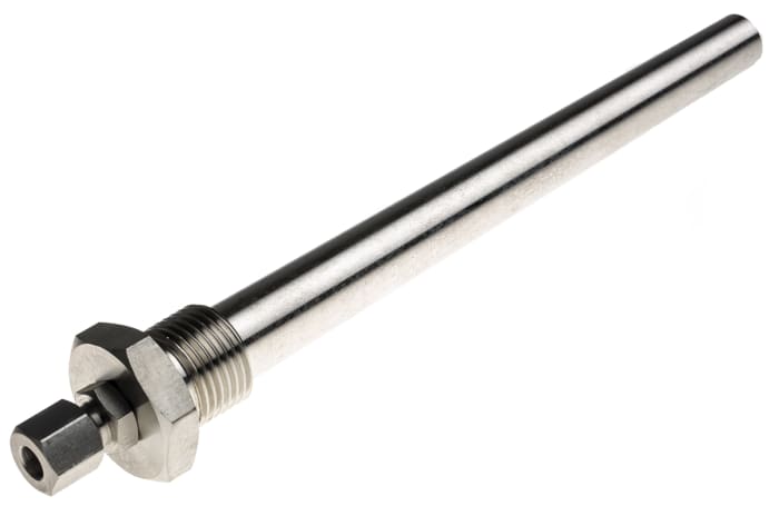 RS PRO Stainless Steel Thermopocket for use with Temperature Sensor With 6mm Probe Diameter, 1/2 BSP
