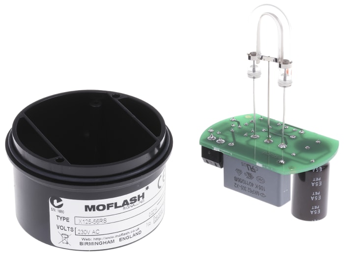 Moflash X 125 Series Flashing Beacon, 230 V ac, Surface Mount, Xenon Bulb, IP65