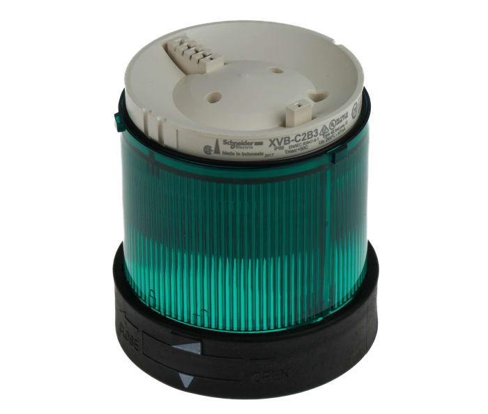 Schneider Electric Harmony XVB Series Green Steady Effect Beacon Unit, 24 V ac/dc, LED Bulb, AC, DC, IP65