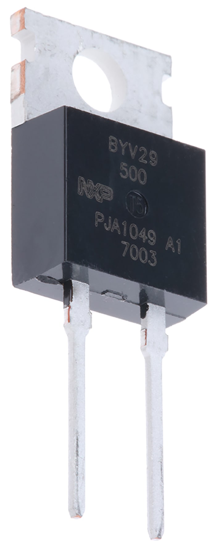 Diodo, BYV29-500,127, 9A, 500V Conexión de silicio, 60ns, TO-220AC, 2-Pines 1.4V, Rectificadores ultrarrápidos
