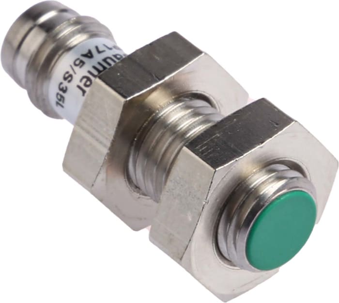 Baumer Inductive Threaded Barrel Proximity Sensor, M8, 2 mm Detection, PNP NO, 6 → 36 V dc