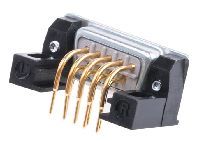 RS PRO 9 Way Right Angle Through Hole D-sub Connector Plug