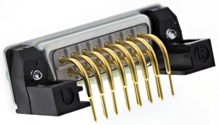 Connecteur Sub-D Mâle RS PRO 15 voies Traversant Angle droit