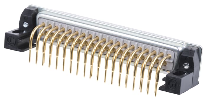 Konektor PCB D-Sub, počet kontaktů: 37, orientace těla: Pravý úhel, Průchozí otvor, Samec, 750 V AC/DC, 5A