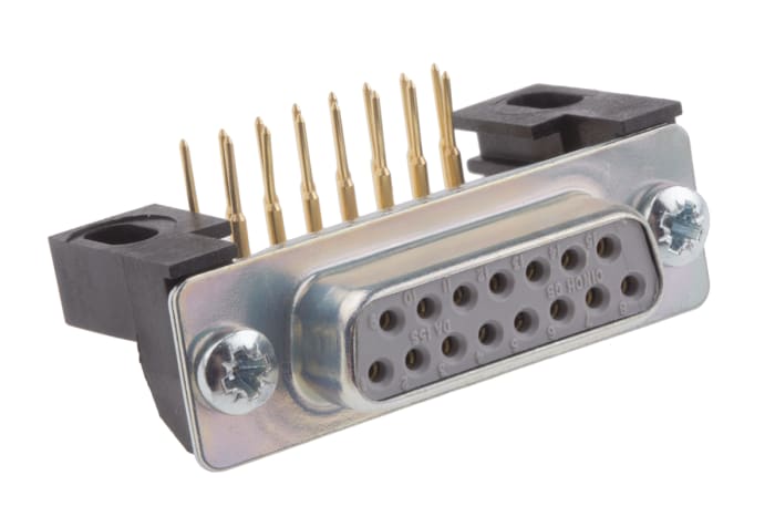 RS PRO 15 Way Right Angle Through Hole D-sub Connector Socket