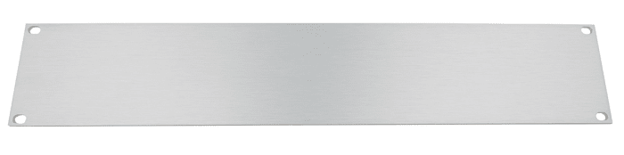 RS PRO Unpainted Aluminium Front Panel, 2U, 482.6 x 88.1mm