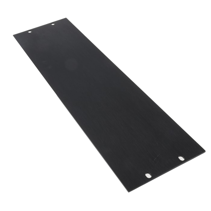 RS PRO Black Aluminium Front Panel, 3U, Shielded, 12.7 x 74mm