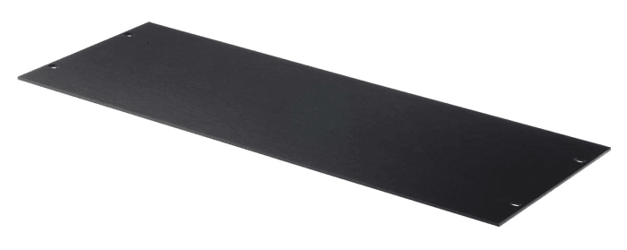 RS PRO Black Aluminium Front Door, 4U, 95HP, 177 x 482.6mm