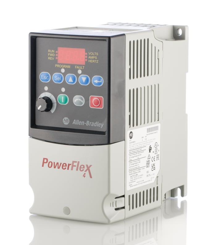 Allen Bradley Inverter Drive, 0.75 kW, 3 Phase, 400 V ac, 2.3 A, PowerFlex 4 Series
