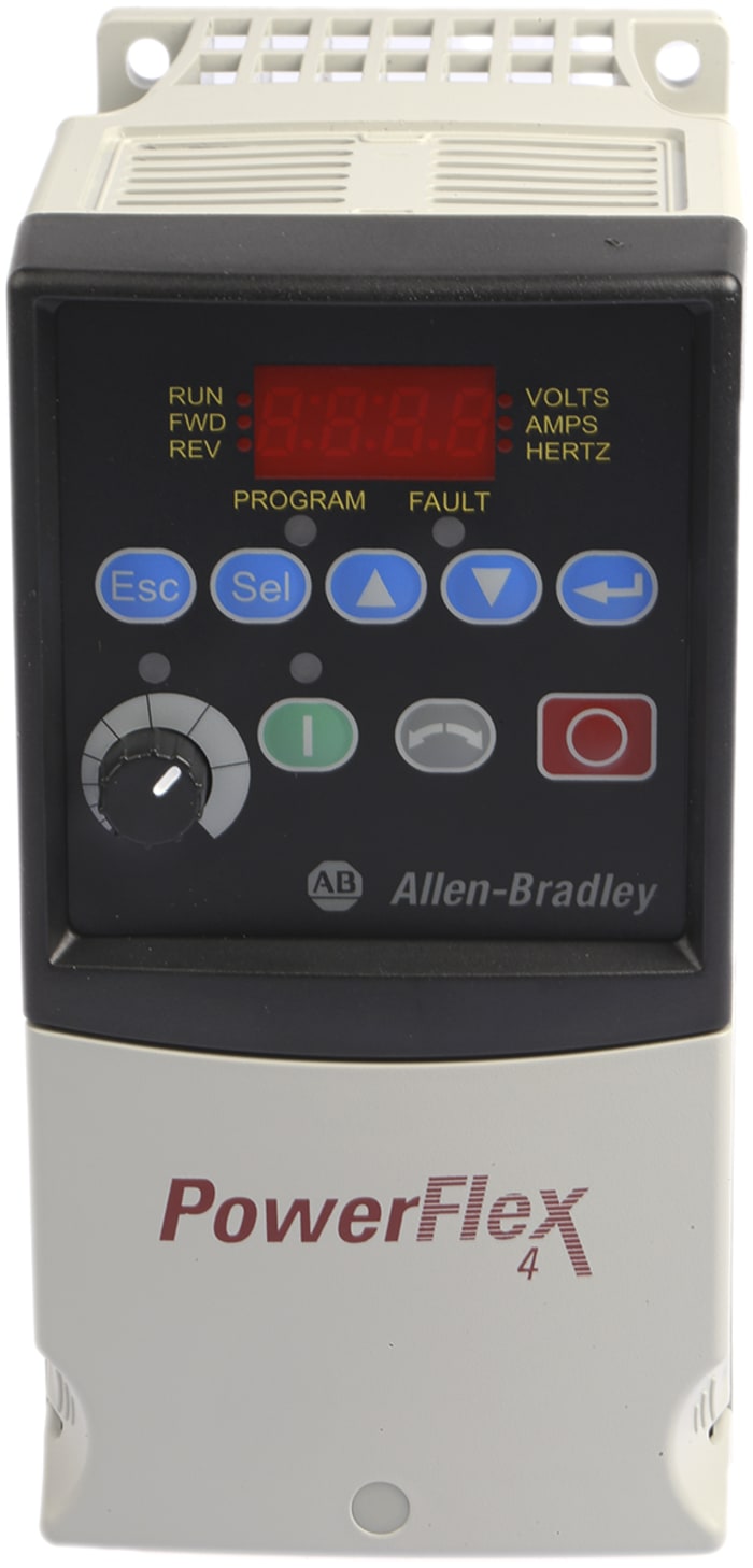 Allen Bradley Inverter Drive, 1.5 kW, 3 Phase, 400 V ac, 4 A, PowerFlex 4 Series