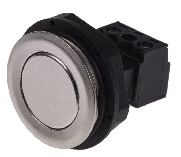 Schurter MCS 19 Series Push Button Switch, Through Hole, 19mm Cutout, SPST, IP65, IP67