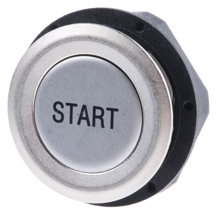Schurter MCS 19 Series Push Button Switch, Off-(On), PCB, 19mm Cutout, SPST, 48V dc
