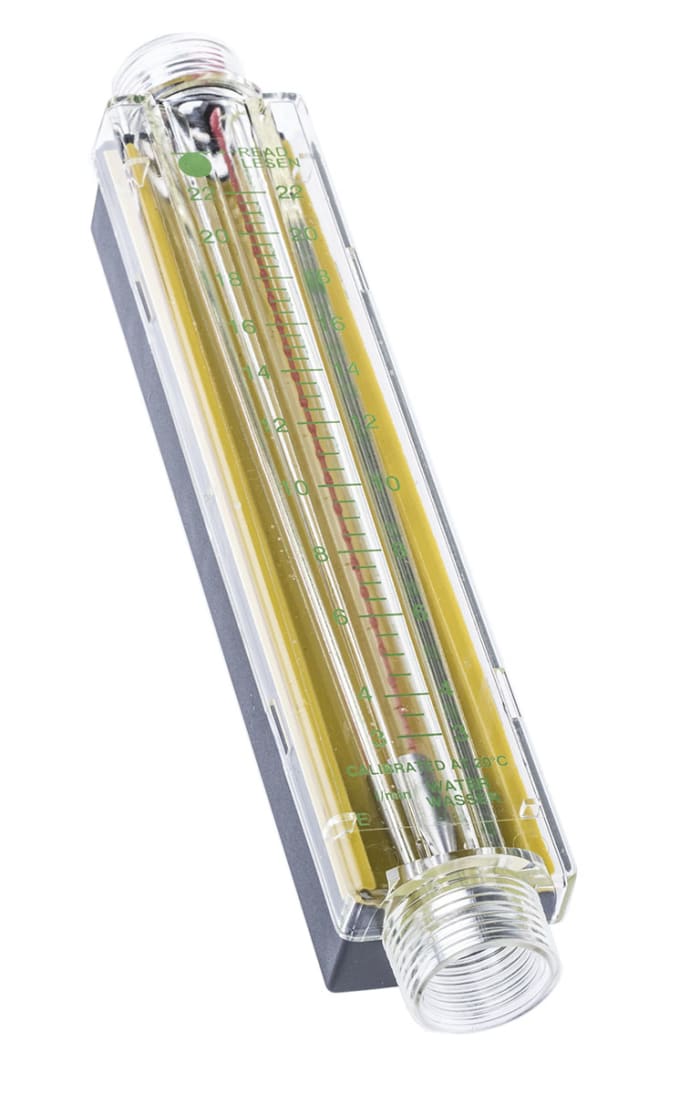 Parker S Series Variable Area Flow Meter for Liquid, 3 L/min Min, 22 L/min Max