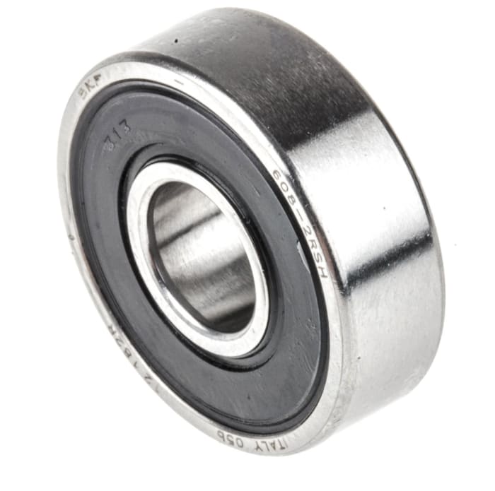 SKF 608-2RSH Single Row Deep Groove Ball Bearing- Both Sides Sealed 8mm I.D, 22mm O.D