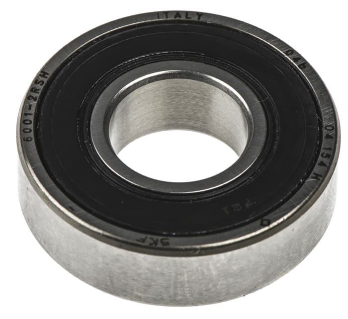 SKF 6001-2RSH Single Row Deep Groove Ball Bearing- Both Sides Sealed 12mm I.D, 28mm O.D