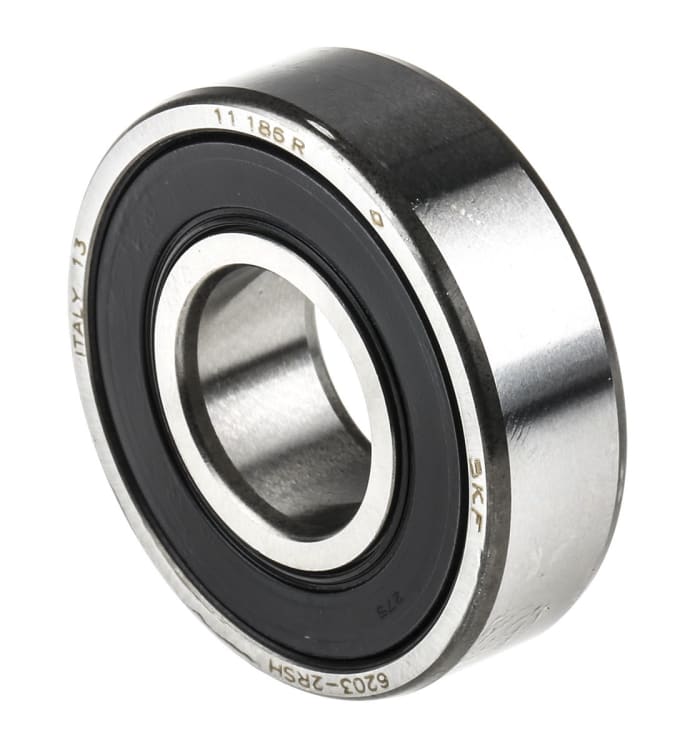 SKF 6203-2RSH Single Row Deep Groove Ball Bearing- Both Sides Sealed 17mm I.D, 40mm O.D