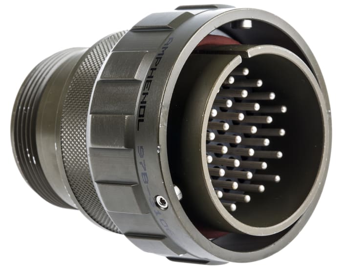 Amphenol Limited, 97B, Brass 37 Way Cable Mount MIL Spec Circular Connector Plug, Pin Contacts,Shell Size 28, Bayonet