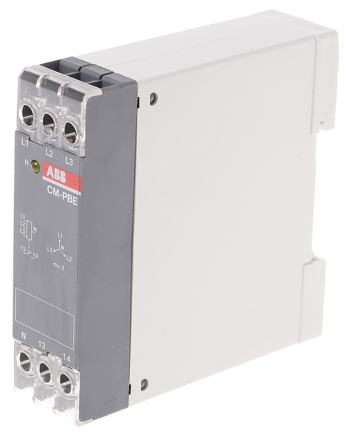 Relais de contrôle de phase ABB série CM-PBE, monophasé, triphasé, 1 NO, 150ms