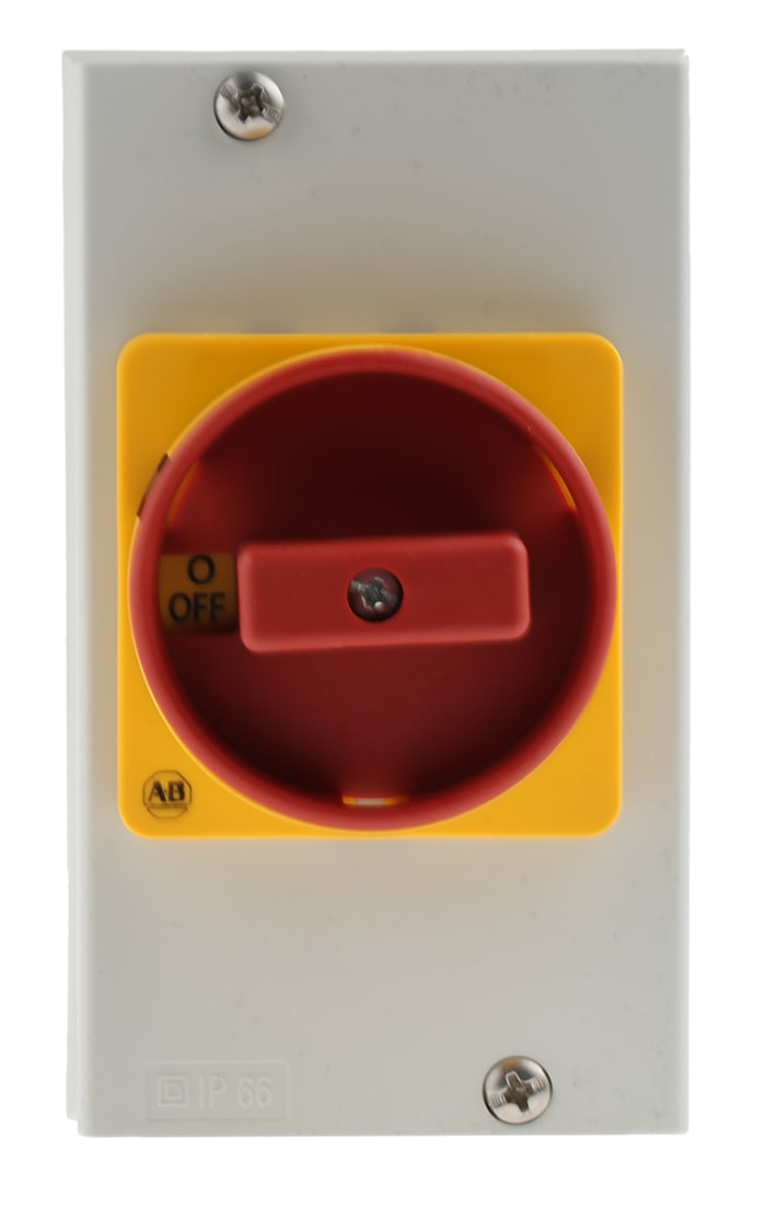 Allen Bradley 3P Pole Isolator Switch - 16A Maximum Current, 7.5kW Power Rating, IP66