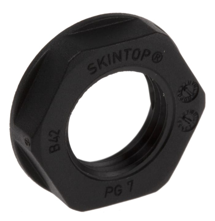 Lapp Black Fibreglass PA Cable Gland Locknut, PG7 Thread, IP68