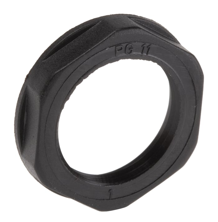 Lapp Black Fibreglass PA Cable Gland Locknut, PG11 Thread, IP68