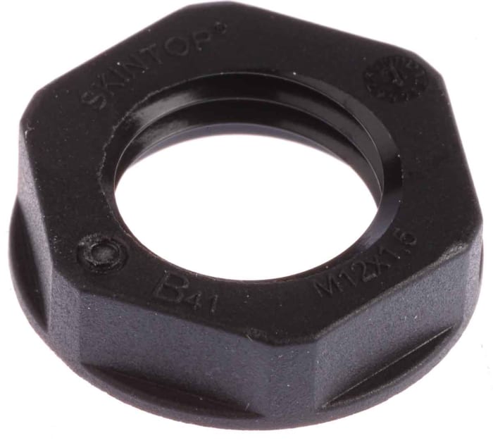Lapp Black Flame Retardant Fibreglass PA Cable Gland Locknut, M12 Thread, IP68
