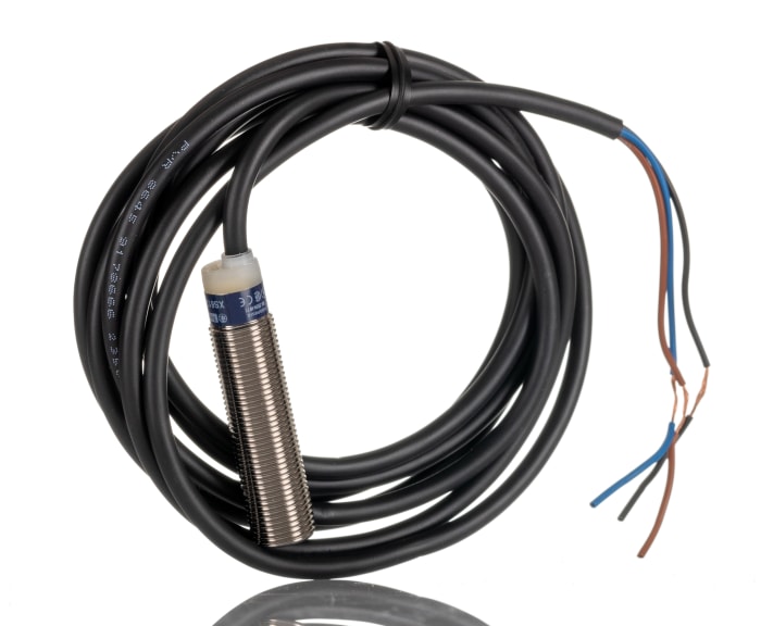 Telemecanique Sensors Inductive Threaded Barrel Proximity Sensor, M12, 4 mm Detection, PNP NO, 12 → 48 V dc