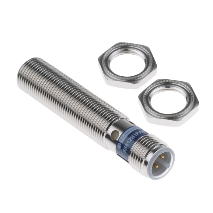 Telemecanique Sensors Inductive Threaded Barrel Proximity Sensor, M12, 4 mm Detection, PNP NO, 12 → 48 V dc
