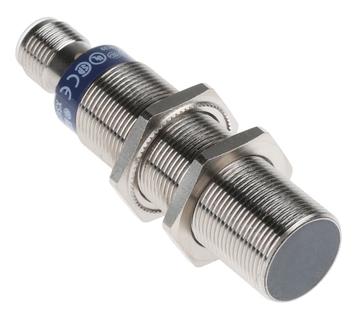 Telemecanique Sensors Inductive Threaded Barrel Proximity Sensor, M18, 8 mm Detection, PNP NO, 12 → 48 V dc
