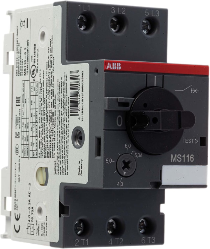 1SAM250000R1009 MS1166.3 ABB ABB 690 V ac Motor Protection Circuit