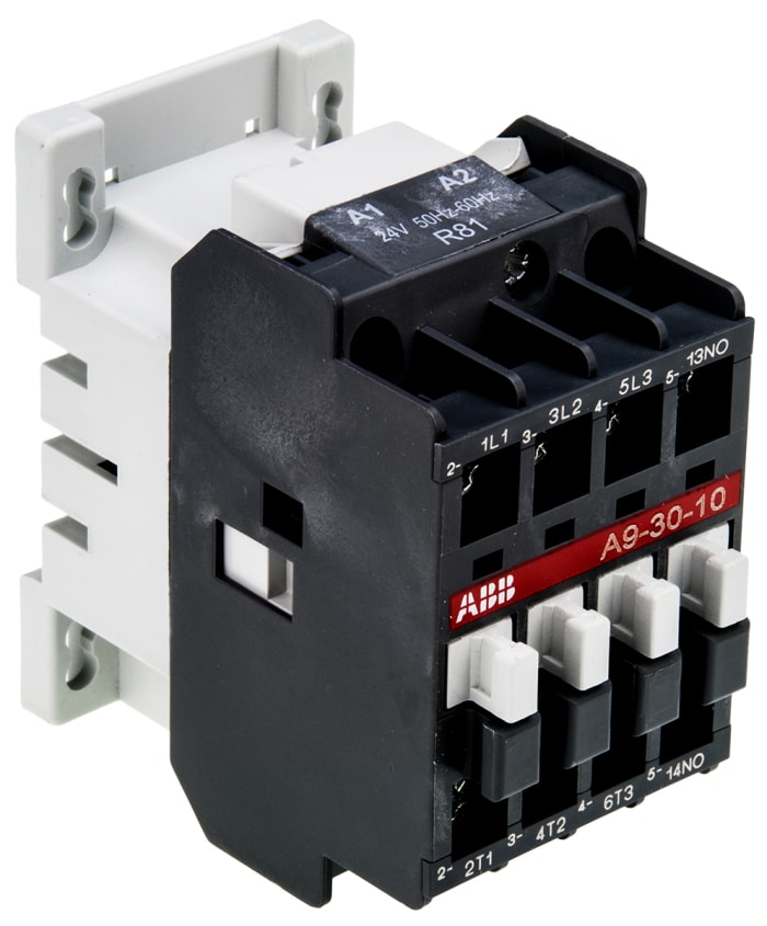 Contacteur ABB série A Line, 3 pôles , 3NO, 25 A, 24 V c.a., 4 kW