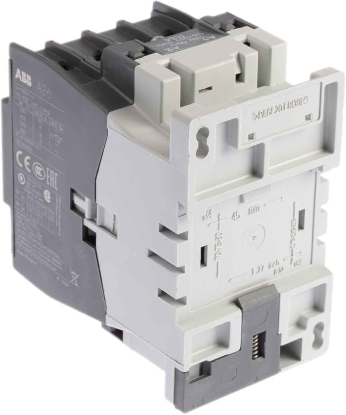 Contacteur électrique Modulaire HS1-32M/11 - 32A, 220V AC, 2 Pôles - 1NO+1NC - Pour Rail DIN 35mm - Avec Interrupteur Manuel
