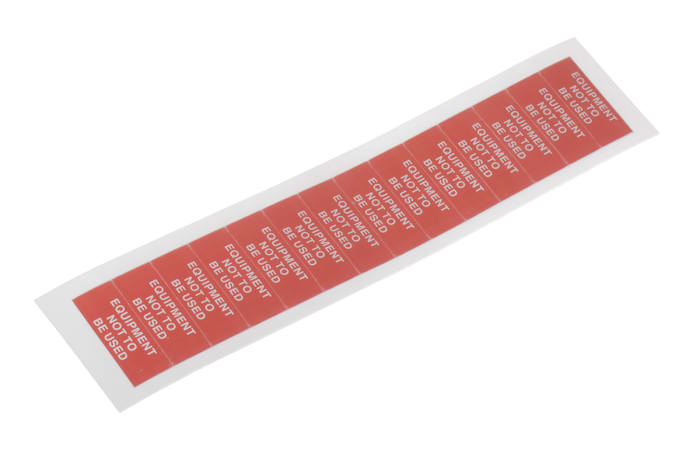 Etiquette adhésive pré-imprimée RS PRO Rouge, 140 par paquet
