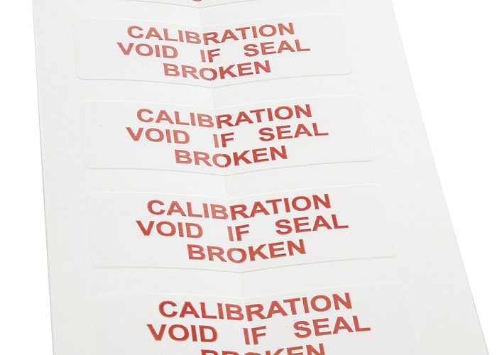RS PRO Adhesive Pre-Printed Adhesive Label-Guarantee Broken-. Quantity: 180