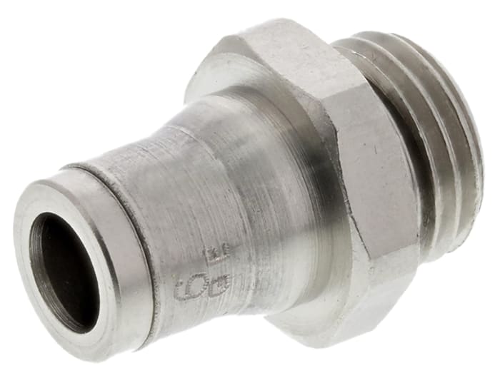 Legris LF3600 Series Straight Threaded Adaptor, G 1/4 Male to Push In 6 mm, Threaded-to-Tube Connection Style