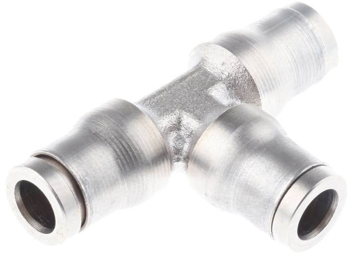 Legris LF3600 Series Tee Tube-to-Tube Adaptor Push In 6 mm, Push In 6 mm to Push In 6 mm, Tube-to-Tube Connection Style