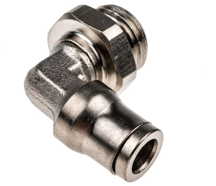 Legris LF3600 Series Elbow Threaded Adaptor, G 1/4 Male to Push In 6 mm, Threaded-to-Tube Connection Style