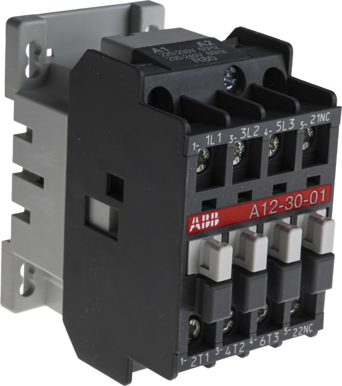 Contacteur ABB série A Line, 3 pôles , 3NO, 27 A, 230 V c.a., 5,5 kW